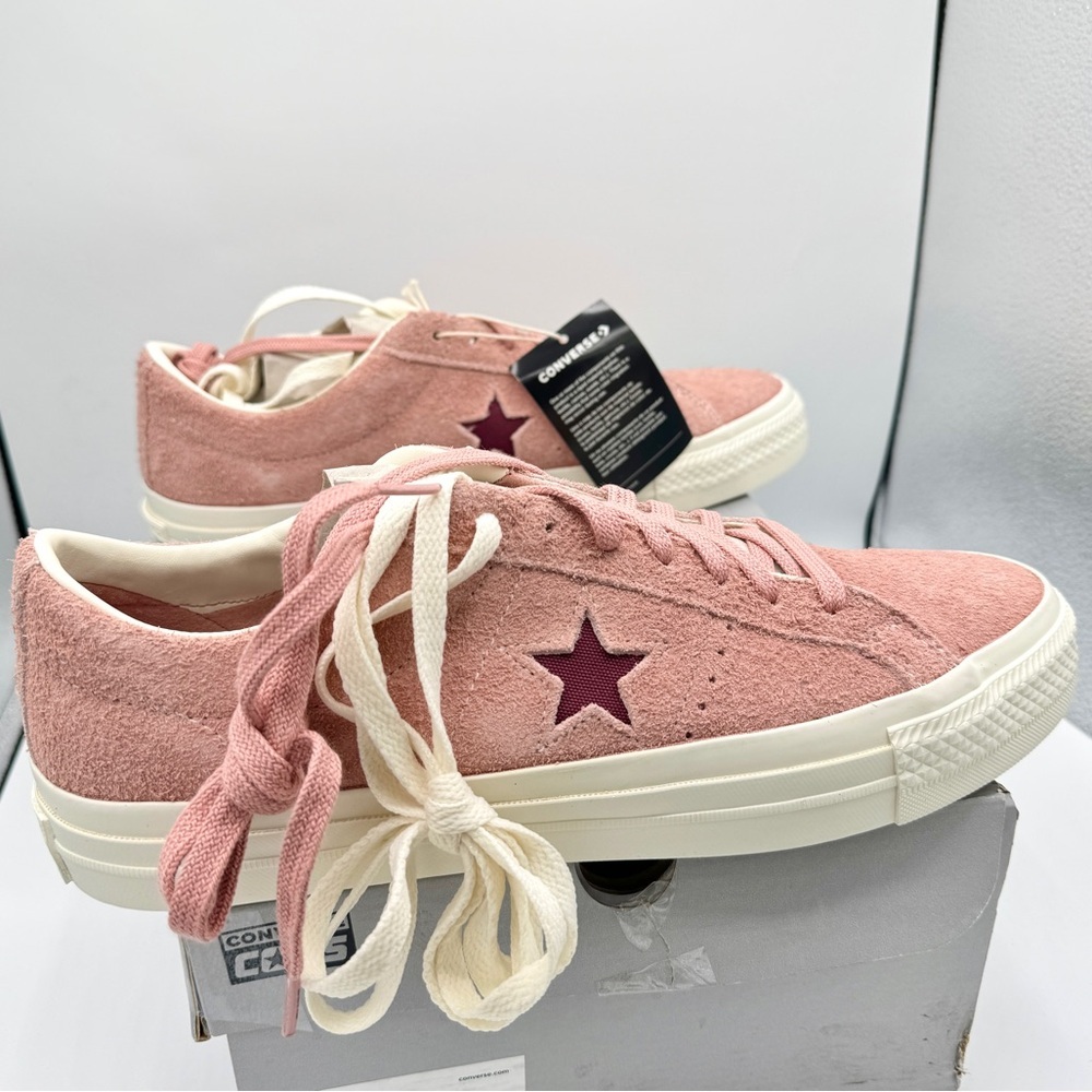 NWT Converse One Star Pro OX Shoes Cherry Vision Canyon Dusk Pink Suede Leather - Picture 6 of 16